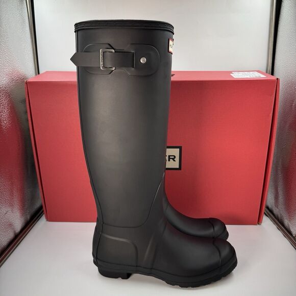 Hunter Original Tour Tall Boot, Black Winter, Rain Boot, Women’s Size 8 New - Picture 5 of 16